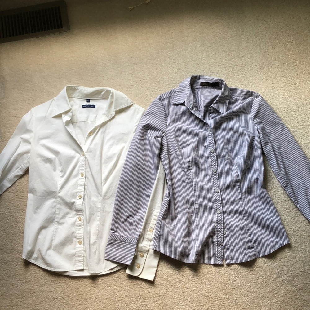 2 button up long sleeve tops